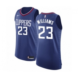 Women's Los Angeles Clippers #23 Lou Williams Authentic Blue Basketball Jersey - Icon Edition