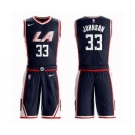 Women's Los Angeles Clippers #33 Wesley Johnson Swingman Navy Blue Basketball Suit Jersey - City Edition