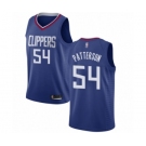 Women's Los Angeles Clippers #54 Patrick Patterson Authentic Blue Basketball Jersey - Icon Edition