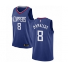 Women's Los Angeles Clippers #8 Moe Harkless Authentic Blue Basketball Jersey - Icon Edition