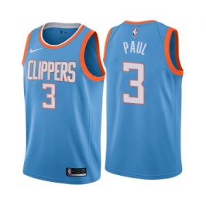 Women's Nike Los Angeles Clippers #3 Chris Paul Swingman Blue NBA Jersey - City Edition