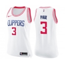 Women's Nike Los Angeles Clippers #3 Chris Paul Swingman White Pink Fashion NBA Jersey