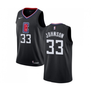 Women's Nike Los Angeles Clippers #33 Wesley Johnson Swingman Black Alternate NBA Jersey Statement Edition
