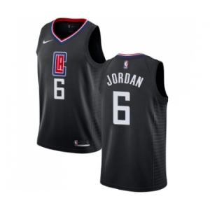 Women's Nike Los Angeles Clippers #6 DeAndre Jordan Swingman Black Alternate NBA Jersey Statement Edition