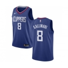 Women's Nike Los Angeles Clippers #8 Danilo Gallinari Swingman Blue Road NBA Jersey - Icon Edition