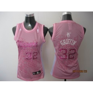 women nba los angeles clippers #32 griffin pink