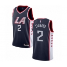 Youth Los Angeles Clippers #2 Kawhi Leonard Swingman Navy Blue Basketball Jersey - City Edition