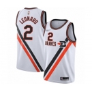 Youth Los Angeles Clippers #2 Kawhi Leonard Swingman White Hardwood Classics Finished Basketball Jersey