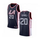 Youth Los Angeles Clippers #20 Landry Shamet Swingman Navy Blue Basketball Jersey - City Edition