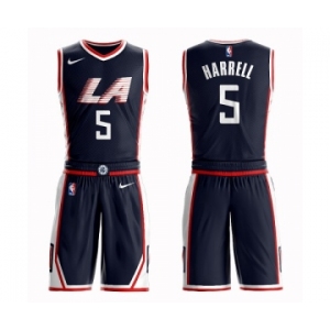 Youth Los Angeles Clippers #5 Montrezl Harrell Swingman Navy Blue Basketball Suit Jersey - City Edition
