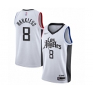 Youth Los Angeles Clippers #8 Moe Harkless Swingman White Basketball Jersey - 2019-20 City Edition