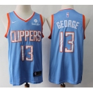 Youth Nike Los Angeles Clippers #13 Paul George Swingman Blue NBA Jersey - City Edition