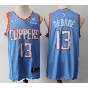 Youth Nike Los Angeles Clippers #13 Paul George Swingman Blue NBA Jersey - City Edition