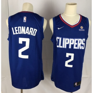 Youth Nike Los Angeles Clippers #2 Kawhi Leonard Swingman Blue NBA Jersey - Icon Edition