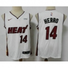 Men Miami Heat #14 Tyler Herro White 2021 Nike Swingman Stitched NBA Jersey With The NEW Sponsor Logo