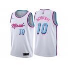 Men Nike Miami Heat #10 Tim Hardaway Authentic White NBA Jersey - City Edition