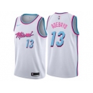 Men Nike Miami Heat #13 Edrice Adebayo Authentic White NBA Jersey - City Edition