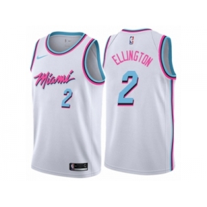 Men Nike Miami Heat #2 Wayne Ellington Authentic White NBA Jersey - City Edition