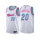 Men Nike Miami Heat #20 Justise Winslow Authentic White NBA Jersey - City Edition