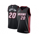 Men Nike Miami Heat #20 Justise Winslow Black NBA Swingman Icon Edition Jersey