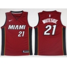 Men Nike Miami Heat #21 Hassan Whiteside Red NBA Swingman Statement Edition Jersey