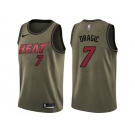 Men Nike Miami Heat #7 Goran Dragic Green Salute to Service NBA Swingman Jersey