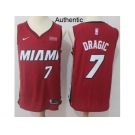 Men Nike Miami Heat #7 Goran Dragic Red NBA Authentic Statement Edition Jersey