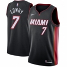 Men Nike Miami Heat #7 Kyle Lowry Black NBA Swingman Icon Edition Jersey