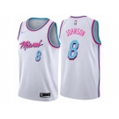 Men Nike Miami Heat #8 Tyler Johnson Authentic White NBA Jersey - City Edition