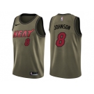 Men Nike Miami Heat #8 Tyler Johnson Green Salute to Service NBA Swingman Jersey