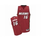 Men's Adidas Miami Heat #16 James Johnson Swingman Red Alternate NBA Jersey