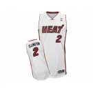 Men's Adidas Miami Heat #2 Wayne Ellington Authentic White Home NBA Jersey