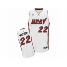 Men's Adidas Miami Heat #22 Derrick Williams Swingman White Home NBA Jersey