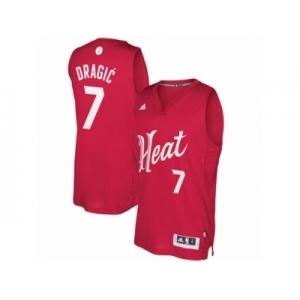 Men's Adidas Miami Heat #7 Goran Dragic Authentic Red 2016-2017 Christmas Day NBA Jersey