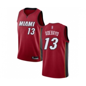 Men's Heat #13 Bam Adebayo Red Basketball Swingman Statement Edition Jersey