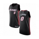 Men's Miami Heat #0 Meyers Leonard Authentic Black Basketball Jersey - Icon Edition