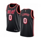 Men's Miami Heat #0 Meyers Leonard Authentic Black Fashion Hardwood Classics Basketball Jersey