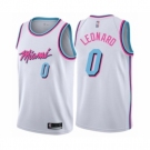 Men's Miami Heat #0 Meyers Leonard Authentic White Basketball Jersey - City Edition