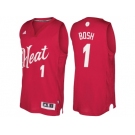 Men's Miami Heat #1 Chris Bosh 2016 Christmas Day Red NBA Swingman Jersey