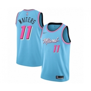 Men's Miami Heat #11 Dion Waiters Authentic Blue Basketball Jersey - 2019-20 City Edition