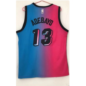 Men's Miami Heat #13 Edrice Adebayo Authentic Blue Basketball Jersey 2020-2021 City Edition