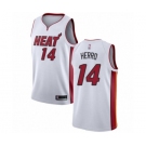 Men's Miami Heat #14 Tyler Herro Authentic White Basketball Jersey - Association Edition