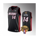 Men's Miami Heat #14 Tyler Herro Black 2023 Finals Icon Edition Stitched Basketball Jersey