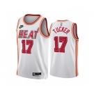 Men's Miami Heat #17 P.J. Tucker White Classic Edition Stitched Basketball Jersey