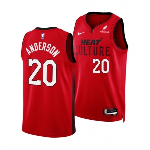 Men's Miami Heat #20 Kyle Anderson Red 2025 City Edition Stitched Basketball Jersey