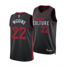 Men's Miami Heat #22 Andrew Wiggins Black 2025 City Edition Stitched Basketball Jersey
