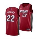 Men's Miami Heat #22 Andrew Wiggins Red 2025 Statement Edition Swingman Stitched Basketball Jersey