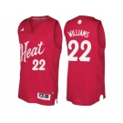 Men's Miami Heat #22 Derrick Williams Red 2016 Christmas Day NBA Swingman Jersey