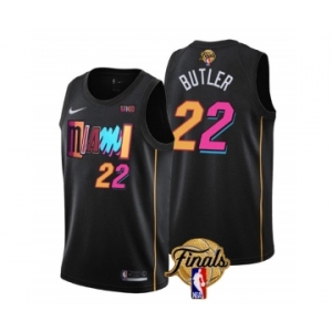 Men's Miami Heat #22 Jimmy Butler Black 2023 Finals City Edition Stitched Basketball Jersey