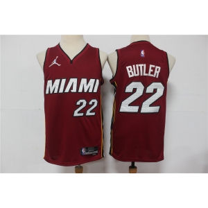 Men's Miami Heat #22 Jimmy Butler Red Jordan 75th Anniversary Diamond 2021 Stitched Jersey